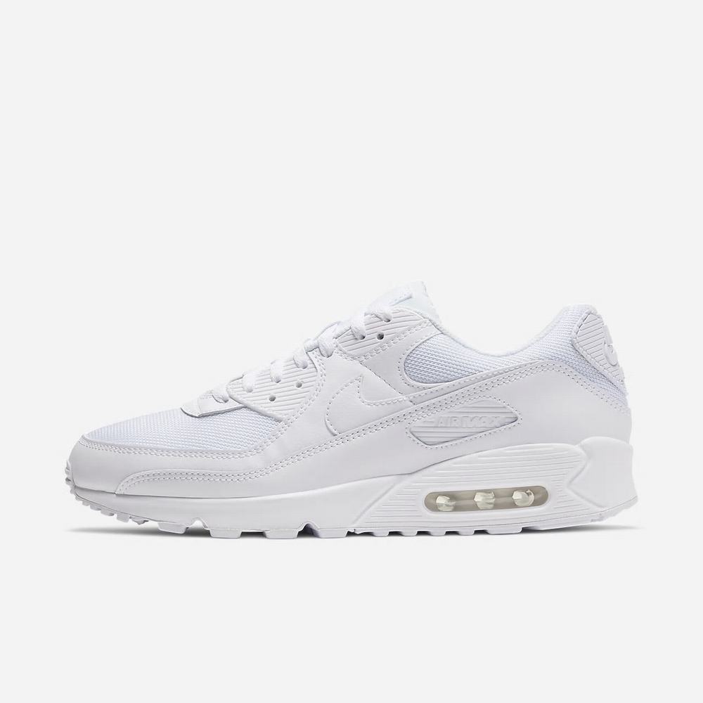 Sneakers Nike Air Max 90 Blanche 9720-435 White/White/Wolf Grey/White Homme | TJG-09202111